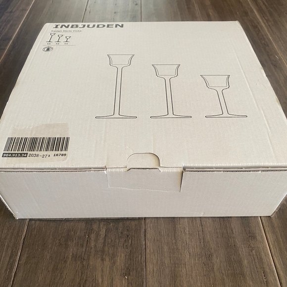 SET OF 3 - IKEA INBJUDEN Tealight Holder Clear Glass/glass...
